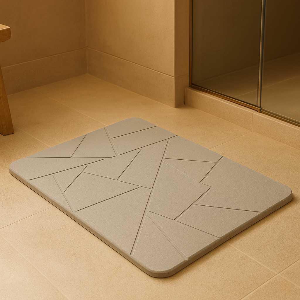Triangles Diatomite Bath Mat