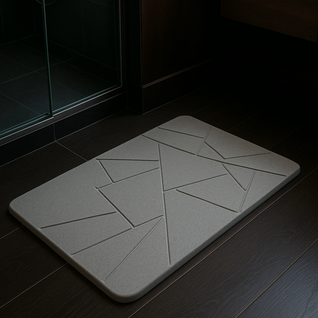 Triangles Diatomite Bath Mat
