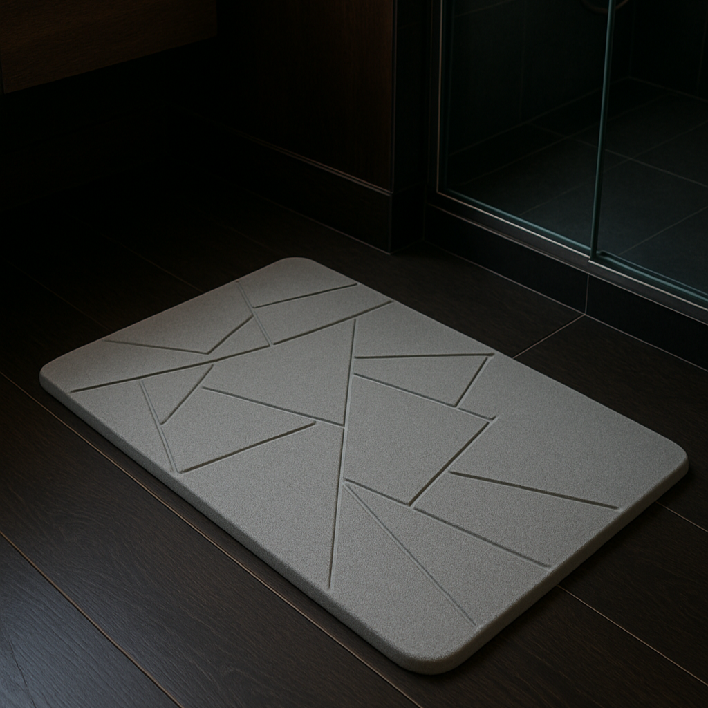 Triangles Diatomite Bath Mat